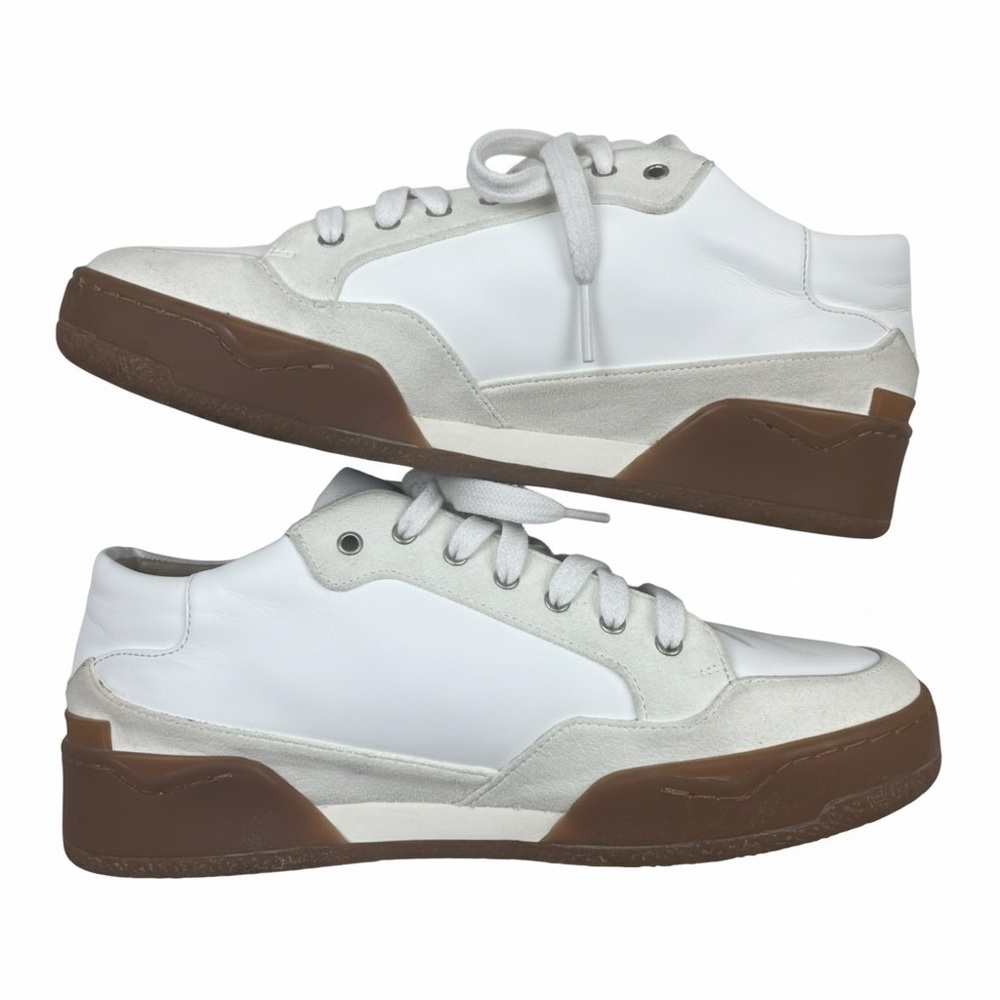Stella McCartney White & Tan Gum Sole Sneakers Size 39 — Made in Spain - Picture 5 of 7